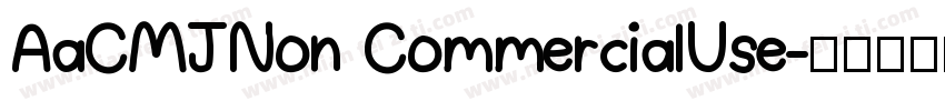 AaCMJNon CommercialUse字体转换